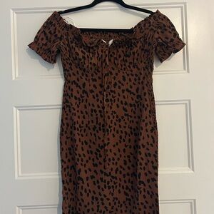 Hello Molly Brown and Black Bodycon Mini Dress